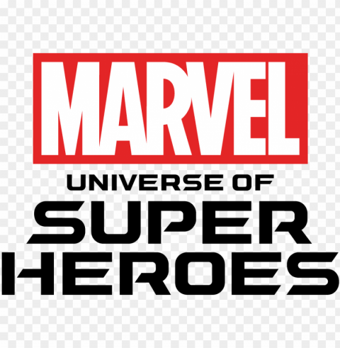 download hi-res image - marvel universe of superheroes logo Transparent Background PNG Isolation