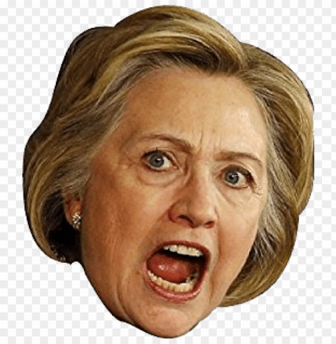 download - hillary clinton head cutout PNG files with transparency