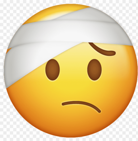 download hurt iphone emoji image - hurt emoji iphone Isolated Illustration with Clear Background PNG