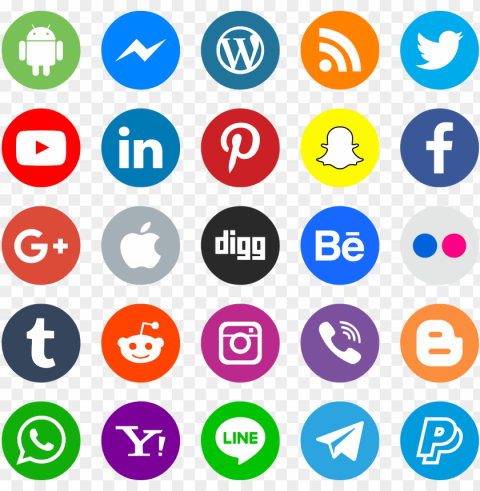 download icons social media svg eps psd ai vector - resolution social media icon vector PNG images with high transparency