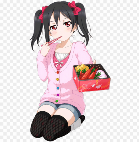 download images - nico yazawa sticker Isolated Artwork on Clear Background PNG