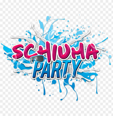 download logo schiuma party - fiesta de espuma PNG high resolution free