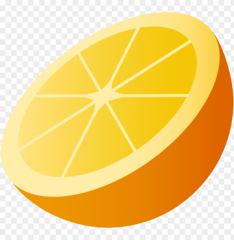 Download - Naranja Partida Ala Mitad Animada Isolated Element In HighResolution Transparent PNG