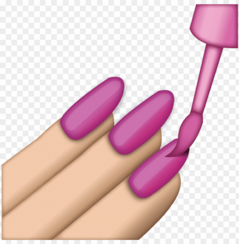 download pink nail polish emoji icon - nail polish emoji PNG for t-shirt designs