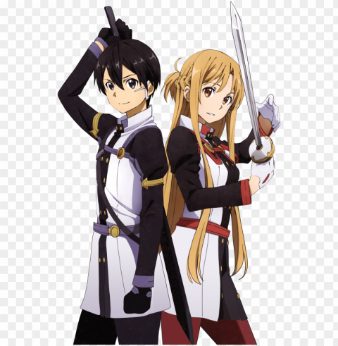 download - asuna x kirito ordinal scale PNG with Isolated Transparency