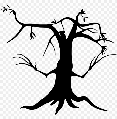 Download - Halloween Tree Silhouette PNG No Watermark