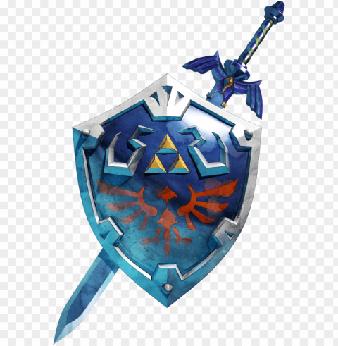 download - master sword and hylian shield breath Isolated Graphic on HighQuality Transparent PNG