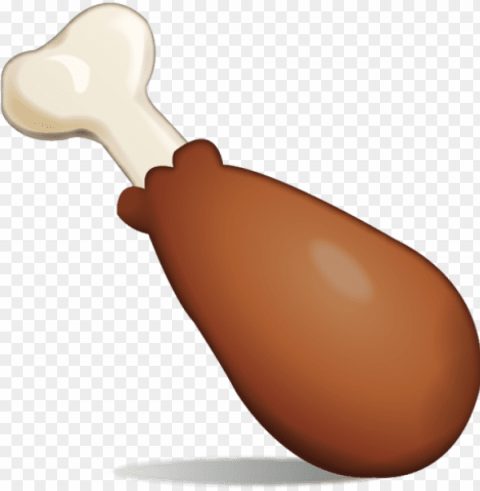 download poultry leg emoji icon - chicken wing emoji Transparent PNG Isolated Design Element