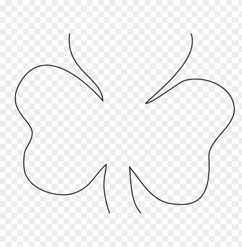 download shamrock cut out pattern - line Clean Background Isolated PNG Art