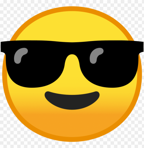 download svg download - emoji face with sunglasses PNG files with transparent canvas collection