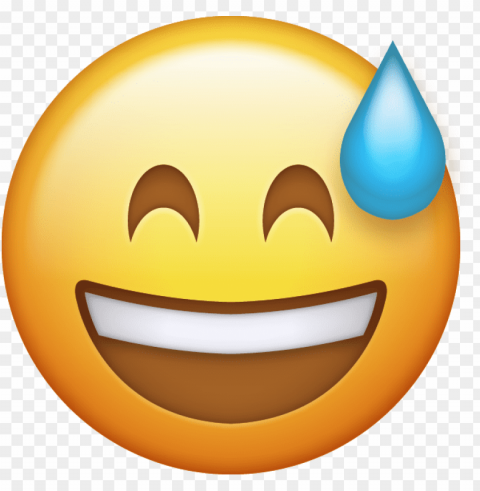 download sweat with smile iphone emoji jpg download - iphone emoji transparent PNG format with no background