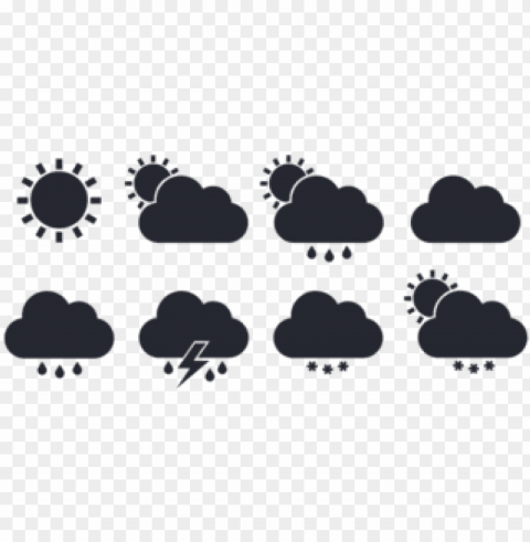 download the free weather icons set - flat weather icon Clear Background PNG with Isolation