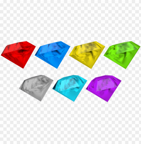 download zip archive - chaos emeralds model PNG without background
