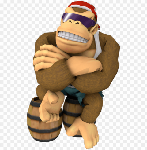 download zip archive - funky kong model Isolated Item on Clear Transparent PNG