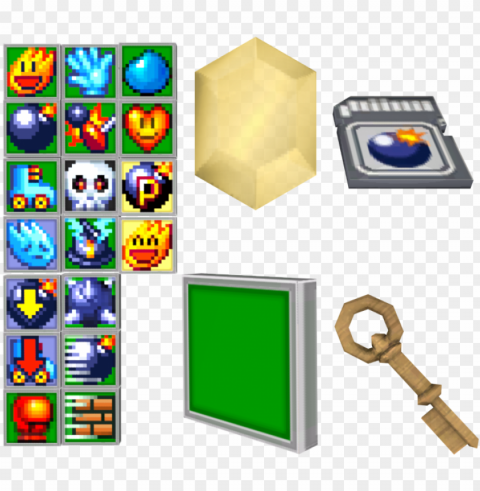 download zip archive - super bomberman r items Transparent PNG Isolated Artwork