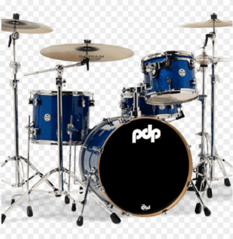 dp concept series 4-piece maple drum set blue sparkle - pacific pdp concept maple 3-piece shell pack w chrome Isolated Item on HighResolution Transparent PNG