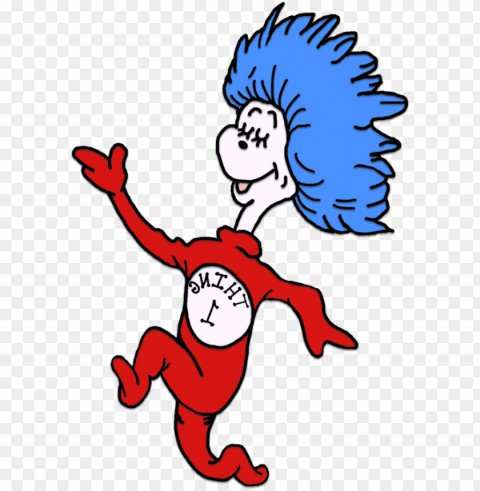 dr seuss cat in the hat clip - thing 1 and thing 2 svg file Transparent PNG graphics bulk assortment
