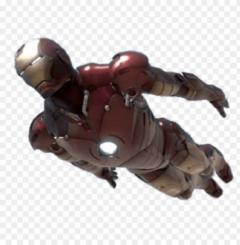 drag ironman through your screen - iron man flying Isolated Subject in Transparent PNG Format