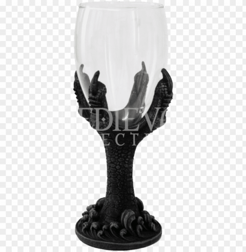 dragon claw glass chalice PNG no background free