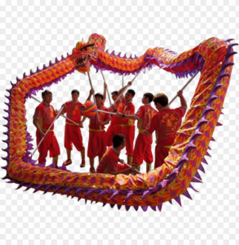 dragon dance Isolated Subject on HighQuality Transparent PNG