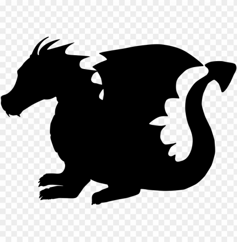 dragon - dragon silhouette PNG for free purposes