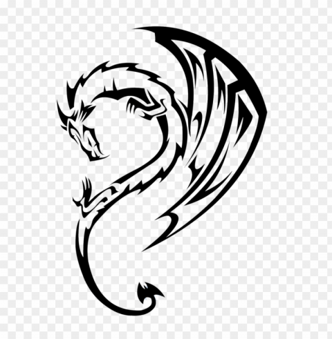 Dragon Tattoo Curved Images In PNG Format With Transparency