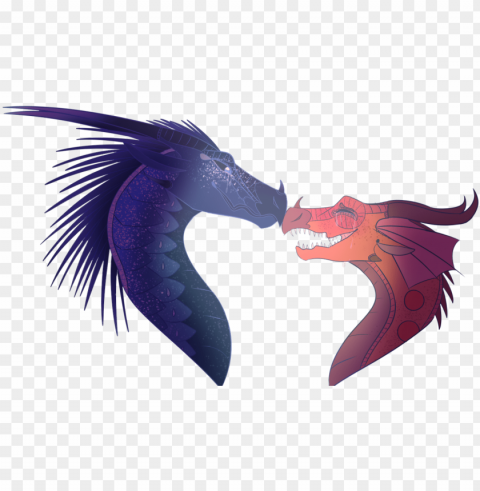 dragons - wings of fire dragons love PNG Isolated Design Element with Clarity