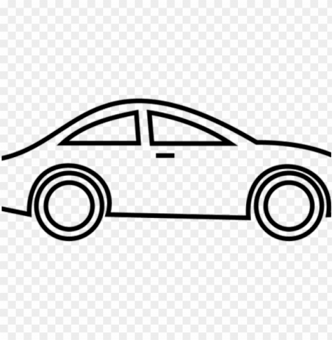 drawing clipart car - cartoon car black and white Clear Background Isolation in PNG Format
