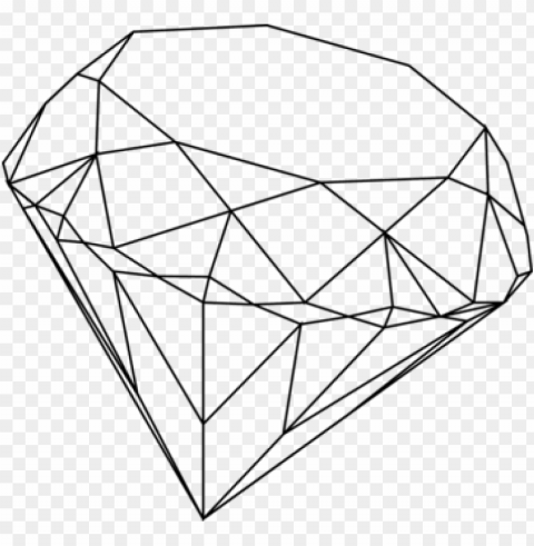 drawing diamond clarity line art gemstone - diamond drawings Clean Background Isolated PNG Icon