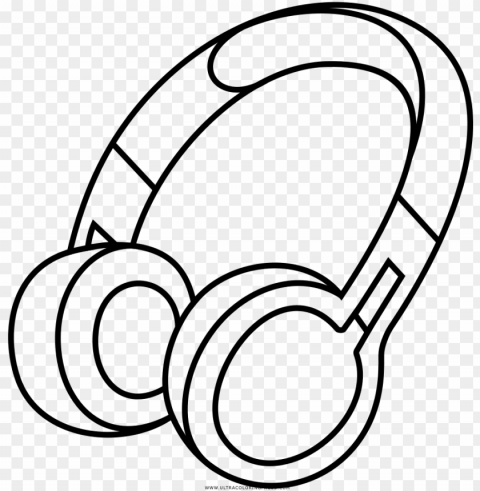 drawing headphones clip art transparent library - headphone coloring page PNG images with no background necessary