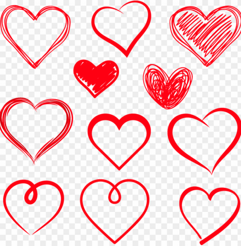 drawing heart royalty - heart hand drawn vector Transparent PNG images complete library
