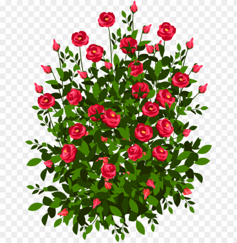 drawing of a rose bush Clear Background PNG Isolated Item