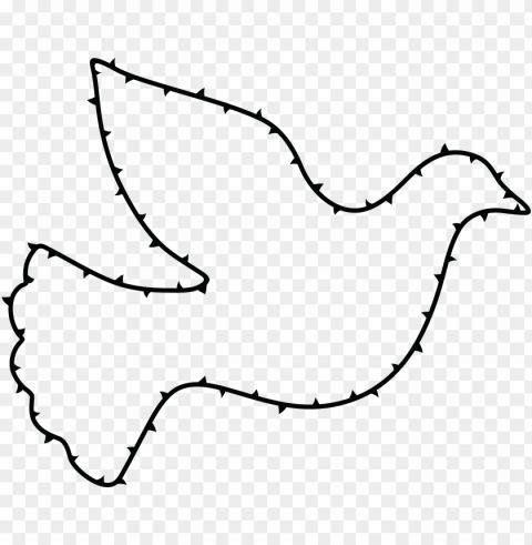  - drawing of dove for peace PNG Image with Transparent Isolated Graphic