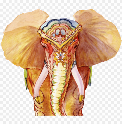 drawing of elephant festival in kerala HighResolution PNG Isolated Illustration