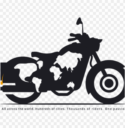 drawn biker royal enfield bike - royal enfield bike logo Isolated Illustration in Transparent PNG