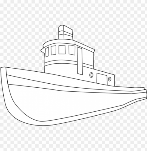 drawn boat cartoon - ship black and white clip art HighQuality Transparent PNG Element