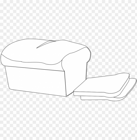 drawn bread bread line - loaf bread clip art black and white PNG with clear background set