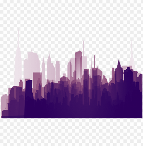 drawn cityscape city horizon - high rise building silhouette Transparent PNG illustrations