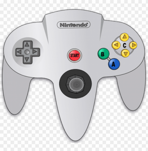 drawn controller nintendo 64 - control nintendo 64 vector PNG Graphic with Isolated Design