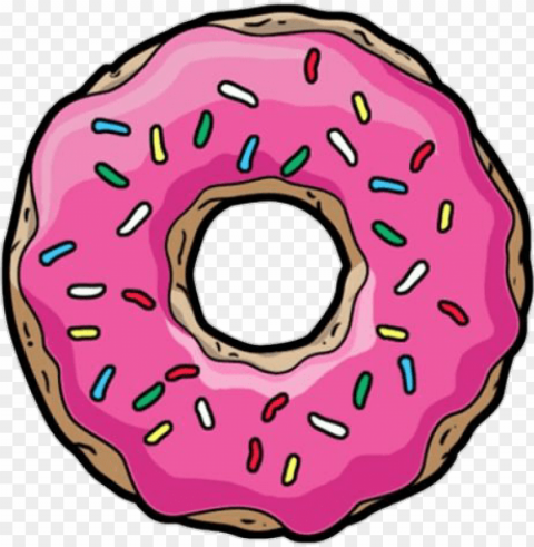 drawn doughnut tumblr transparent - donut simpsons PNG Image with Isolated Graphic