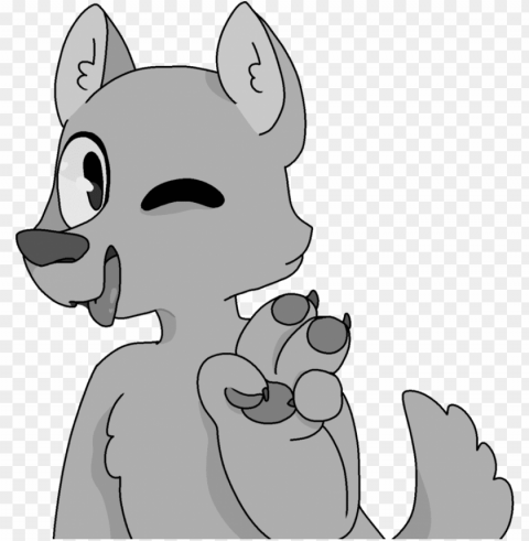 drawn furry coyote - f2u base furry PNG Illustration Isolated on Transparent Backdrop