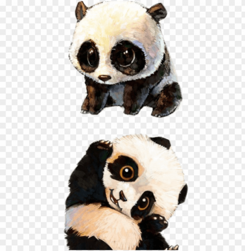 drawn grape panda - cute baby panda drawi Transparent Background PNG Isolated Design