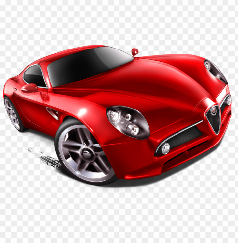 drawn lamborghini hot wheel - red hot wheel car Isolated Object with Transparent Background in PNG