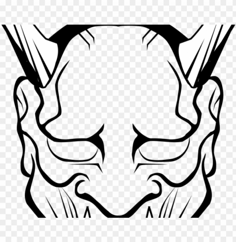 drawn masks oni - oni demon drawi Transparent Cutout PNG Isolated Element