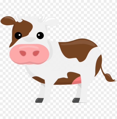 drawn meat cartoon cow - transparent farm animals clipart PNG Image with Clear Background Isolated