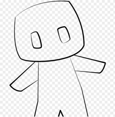 drawn minecraft art - cartoo PNG Isolated Object with Clear Transparency
