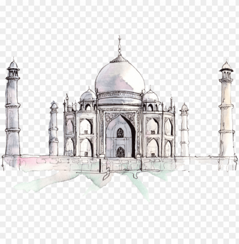 drawn mosque drawing - travel calendar 2019 printable Transparent PNG Isolated Object Design