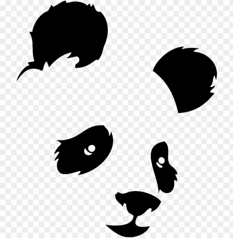 drawn panda silhouette - panda silhouette Transparent PNG graphics assortment