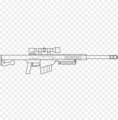 drawn rifle 50 cal - barrett 50 cal drawi PNG images for graphic design