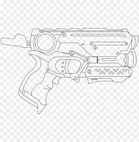 drawn rifle nerf gun - technical drawi Clear PNG pictures package